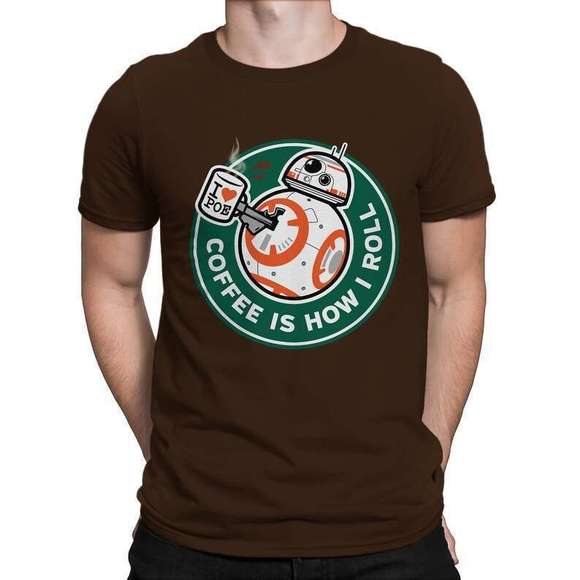 Bb8 Coffee Starbucks Unisex T Shirt - Picture 1 of 4